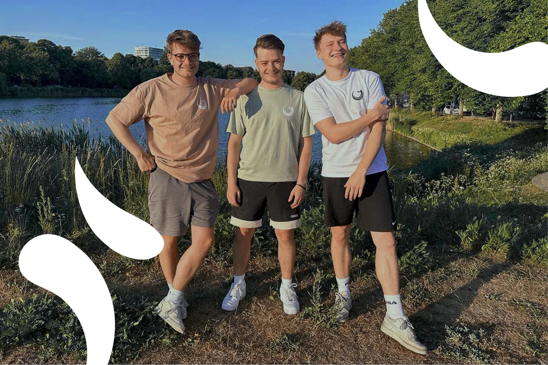 Die drei Gründer von Kniep Amrum – Mats, Matti und Leve